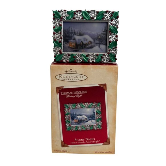 VNTG Hallmark Keepsake Christmas Ornament 2005 Silent Night Thomas Kinkade - Picture 2 of 8